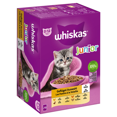 weitere Abbildung Whiskas Multipack Junior Geflgel Auswahl in Gelee 12 x 85 g - 4 Stck