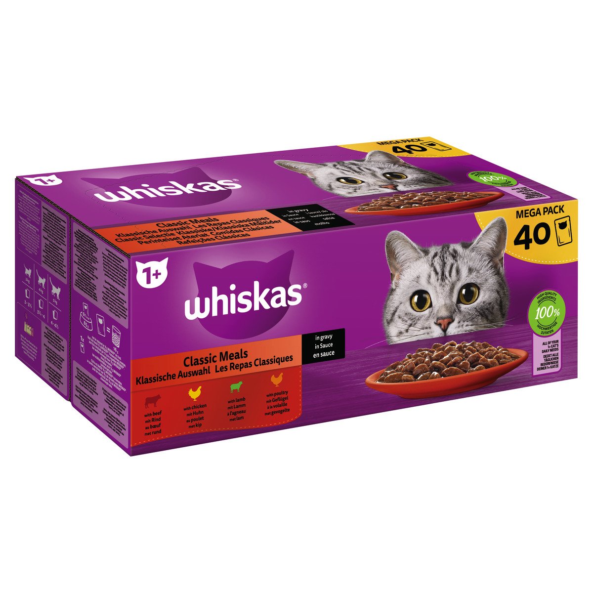 Whiskas Adult Stew 40 x 85 g con sabores de ave