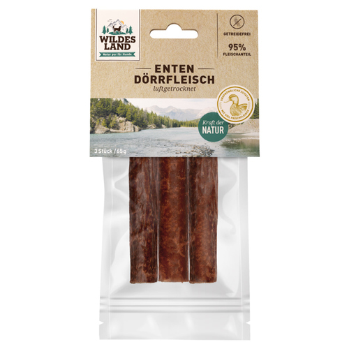 Wildes Land Enten Dörrfleisch 3er Pack