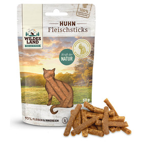 Abbildung Wildes Land Fleischsticks Huhn 50 g