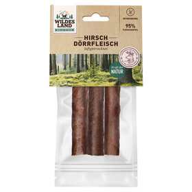 Abbildung Wildes Land Hirsch Drrfleisch 3er Pack 10 Stck