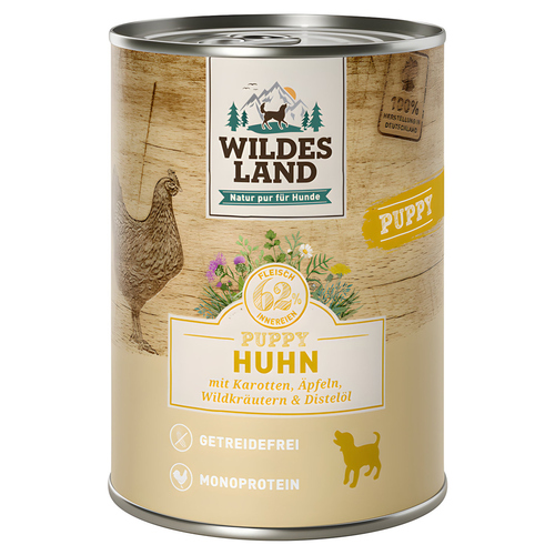 Wildes Land Puppy Huhn Karotten & Äpfeln 400 g