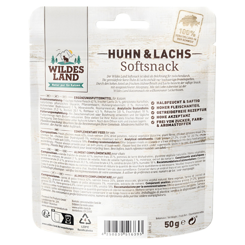 weitere Abbildung Wildes Land Softsnack Huhn & Lachs 50 g