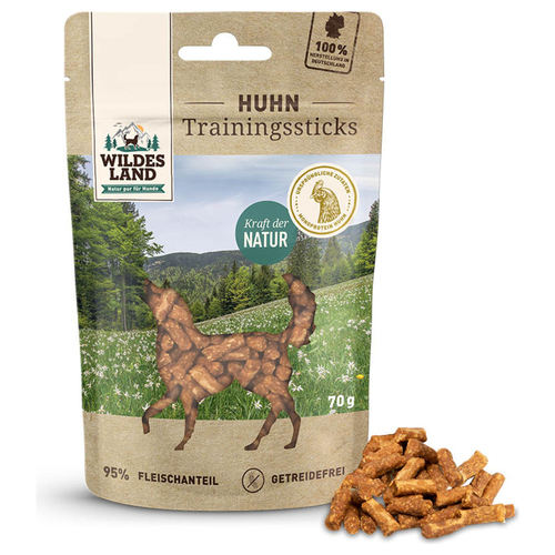 Wildes Land Trainingssticks Huhn 70 g