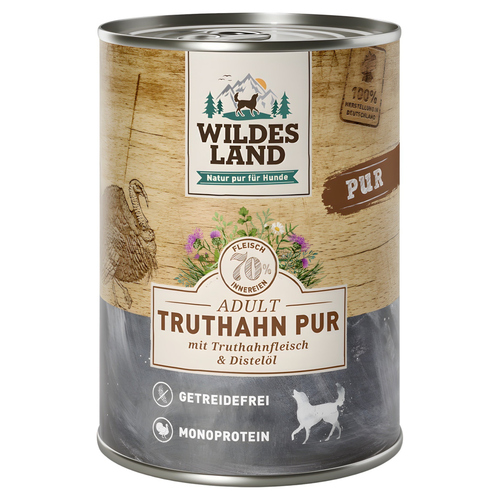 Wildes Land Truthahn PUR mit Distelöl 400 g