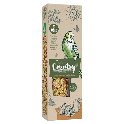 Witte Molen Country Samensticks Wellensittich Aprikose & Feige 60 g