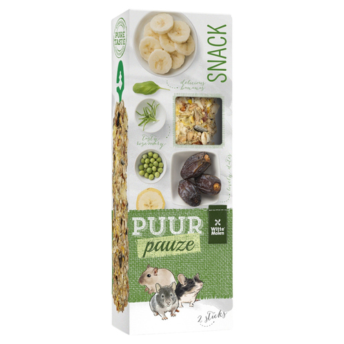 Witte Molen Puur pauze Sticks Banane & Datteln 110 g