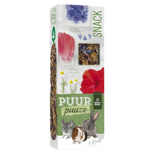 Witte Molen Puur pauze Sticks Kamille & Kornblume 110 g