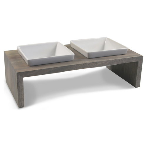 Wolters Futterstation Meshidai Doppelnapf True grau, Größe: XS