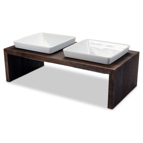 Wolters Futterstation Meshidai Doppelnapf True walnuss, Größe: M