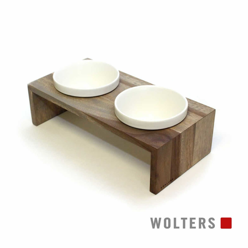 Wolters Gohan Doppelnapf grau, Größe: S