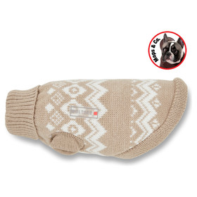 Abbildung Wolters Norweger Pullover für Mops & Co. taupe/weiß