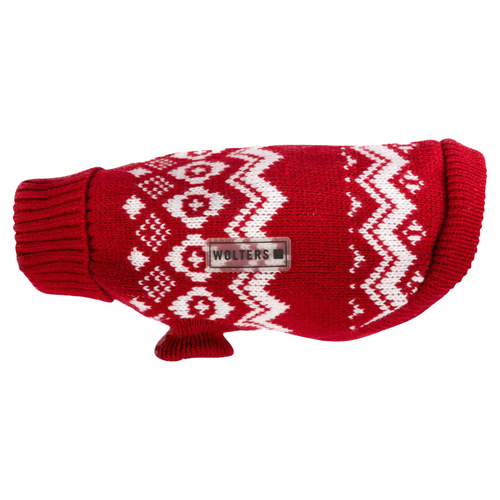 Wolters Norweger Pullover rot/weiß