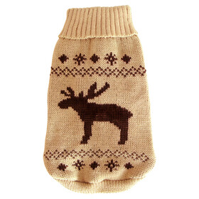 Abbildung Wolters Strickpullover Elch beige/braun