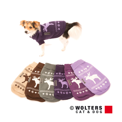 weitere Abbildung Wolters Strickpullover Elch braun/wei