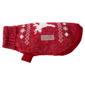 Abbildung Wolters Strickpullover Elch mit Glitzer rot/silber