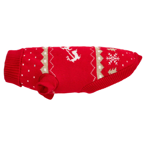 weitere Abbildung Wolters Strickpullover Santa rot/gold