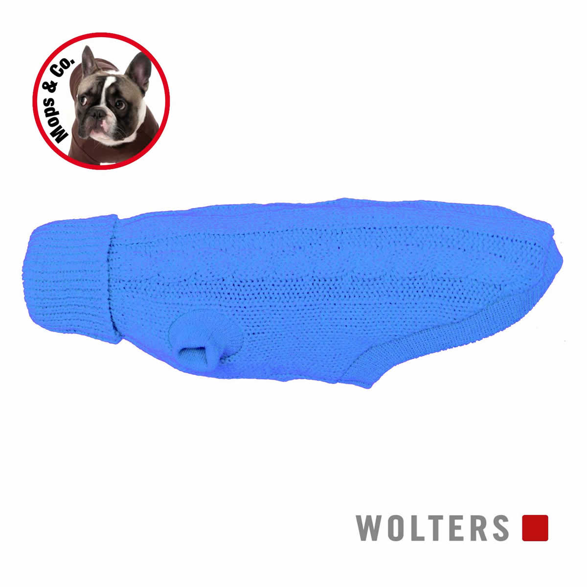 Wolters | Zopf Strickpullover für Mops&Co in Schwarz | Rückenlänge 45 cm Wolters | Zopf Strickpullover für Mops&Co in Schwarz | Rückenlänge 45 cm