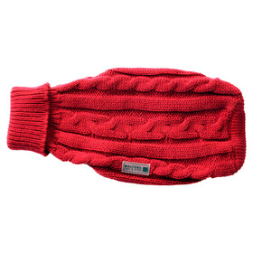 Abbildung Wolters Zopf-Strickpullover fr Mops & Co. rot