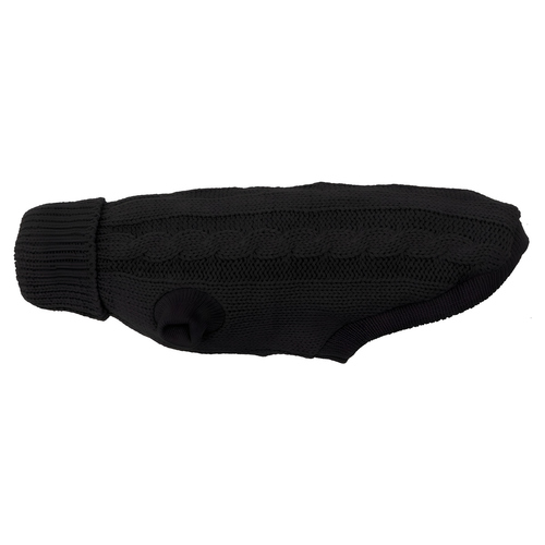 Wolters Zopf-Strickpullover schwarz