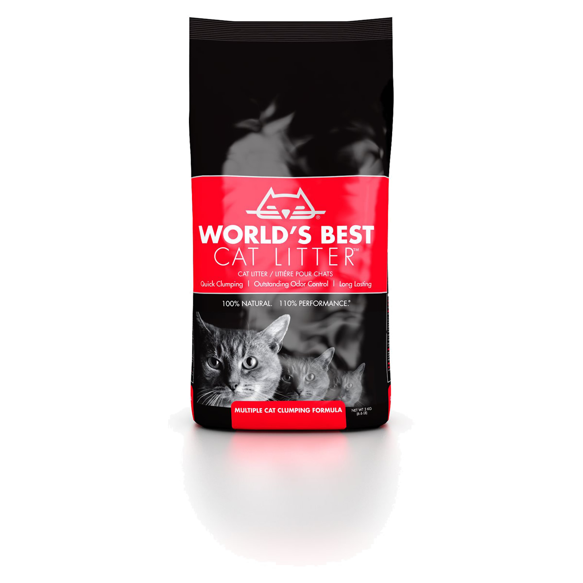 Worlds Best Cat Litter Multiple Clumping Formula 3,18 kg