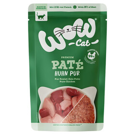 Abbildung Wow Cat Adult Pat Huhn pur 125 g - 12 Stck