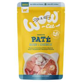 Abbildung Wow Cat Adult Pat Huhn & Garnelen 125 g - 12 Stck