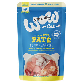 Abbildung Wow Cat Junior Pat Huhn & Garnele 125 g - 12 Stck