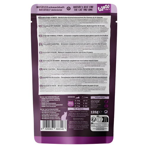 weitere Abbildung Wow Cat Senior Pat Geflgel & Ente 125 g - 12 Stck