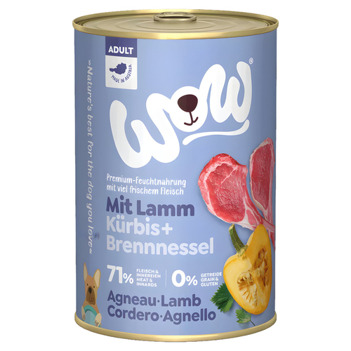 Wow Dog Adult Lamm 400 g - 6 Stück