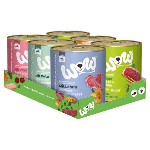Wow Dog Adult Multipack 6 x 800 g