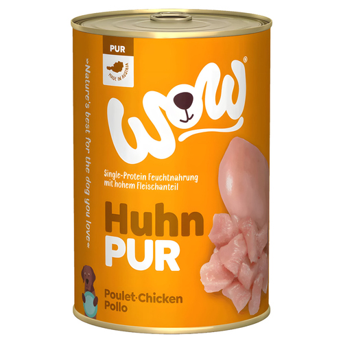 Wow Dog Adult Pur Huhn 400 g - 6 Stück