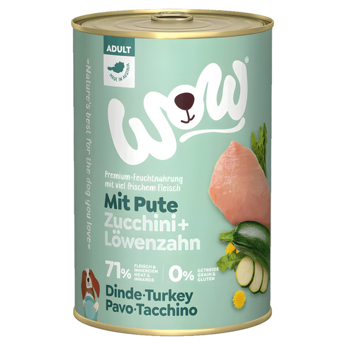 Wow Dog Adult Pute 400 g - 6 Stück