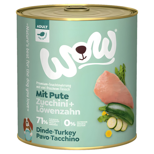 Wow Dog Adult Pute 800 g - 6 Stück