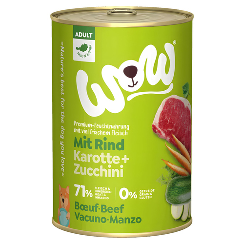 Wow Dog Adult Rind 400 g - 6 Stück