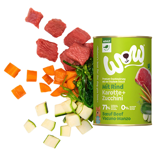 weitere Abbildung Wow Dog Adult Rind 800 g - 6 Stck