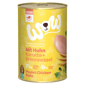 Abbildung Wow Dog Junior Huhn 400 g - 6 Stck
