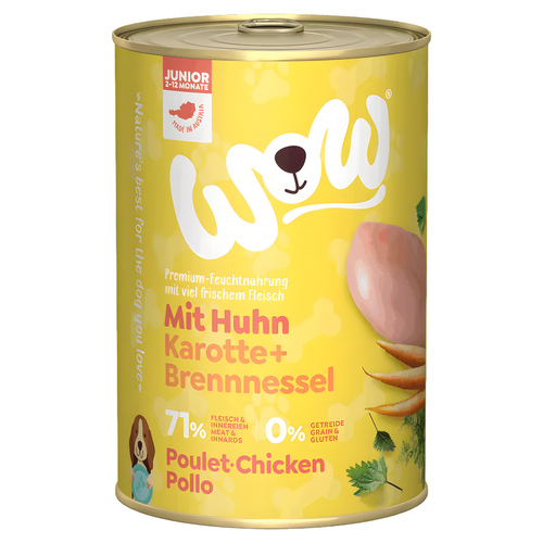 Wow Dog Junior Huhn 400 g - 6 Stück