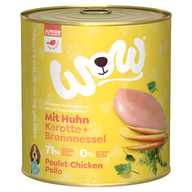 Abbildung Wow Dog Junior Huhn 800 g - 6 Stck
