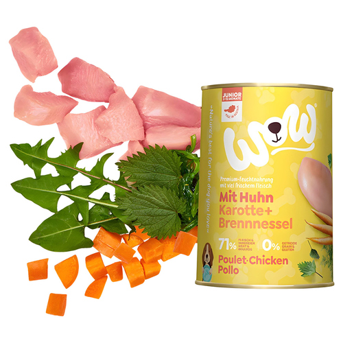 weitere Abbildung Wow Dog Junior Huhn 800 g - 6 Stck