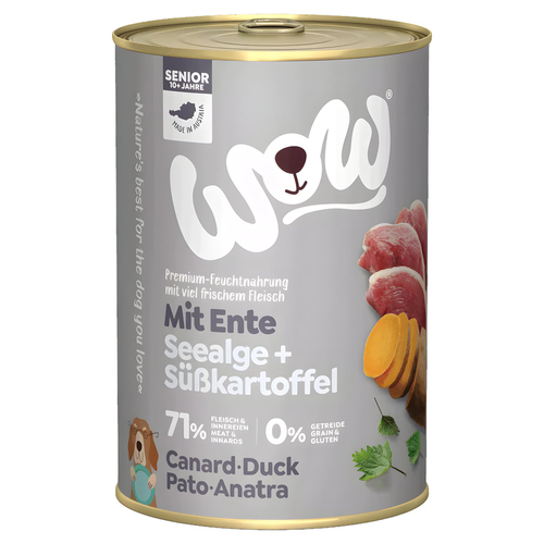Wow Dog Senior Ente 400 g - 6 Stück