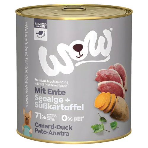 Wow Dog Senior Ente 800 g - 6 Stück