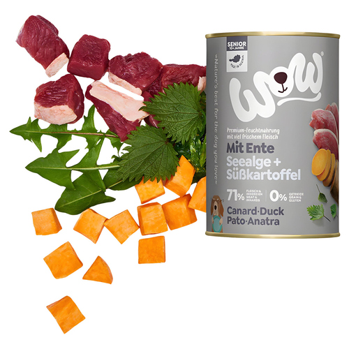 weitere Abbildung Wow Dog Senior Ente 800 g - 6 Stck