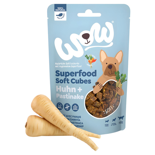 weitere Abbildung Wow Dog Superfood Soft Cubes Huhn mit Pastinake 150 g