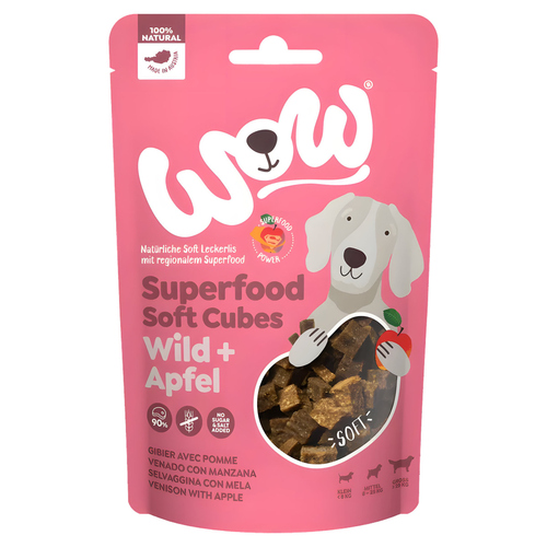 Produktbild von WOW SUPERFOOD Soft Cubes Wild mit Apfel - 150 g