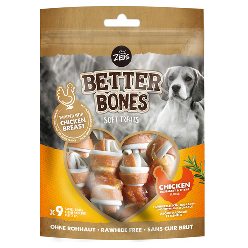 Zeus BetterBones Small Chicken Bones mit Hühnerfleisch, Rosmarin & Thymian - 9 Stück