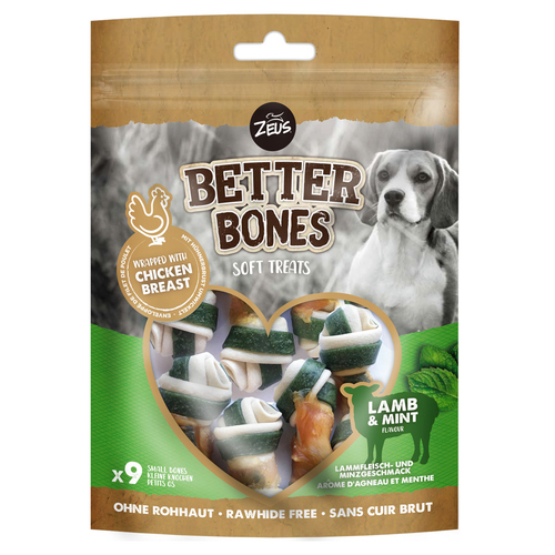 Zeus BetterBones Small Chicken Bones mit Lamm & Minze - 9 Stück