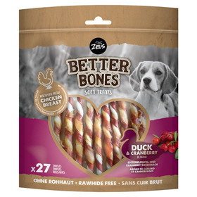 Abbildung Zeus BetterBones Twists mit Ente & Cranberry - 27er Pack
