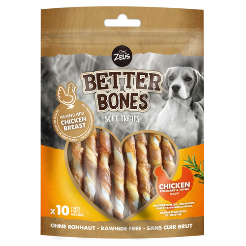 Zeus BetterBones Twists mit Hühnerfleisch, Rosmarin & Thymian - 10 Stück