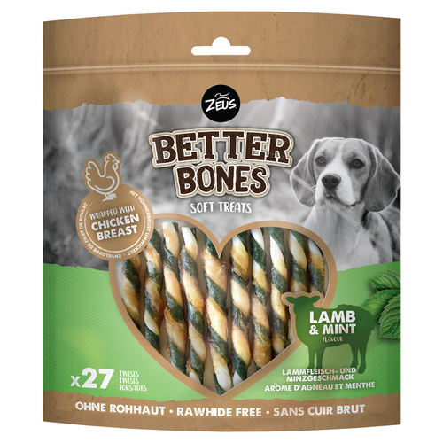 Zeus BetterBones Twists mit Lamm & Minze - 27er Pack
